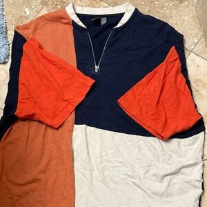 ASOS Colorblock Half-Zip Shirt